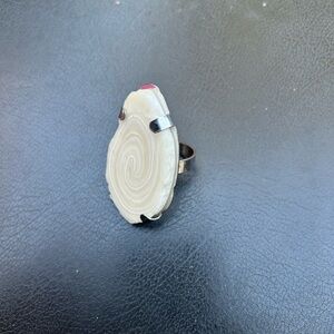 Unique Cream Stone Ring